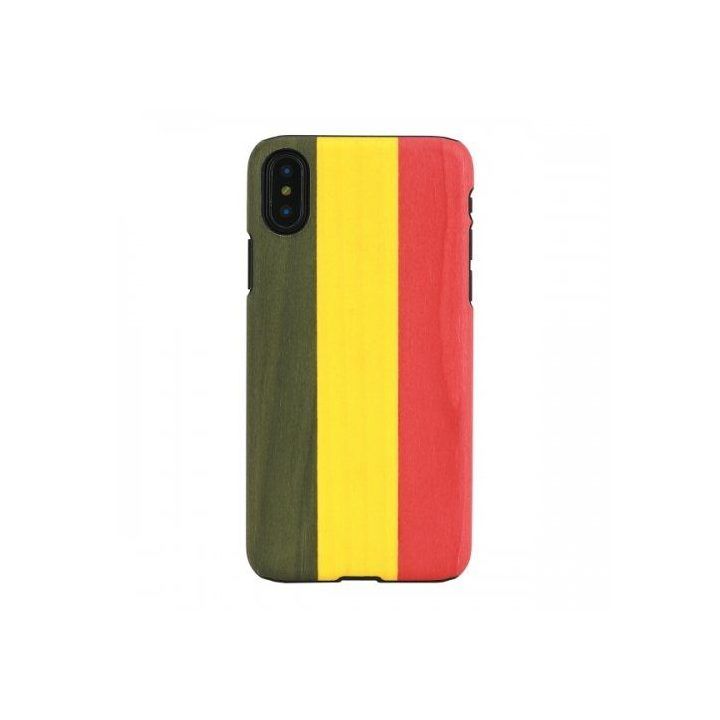 Juodas telefono dėklas iPhone X/XS, MAN&WOOD Reggae