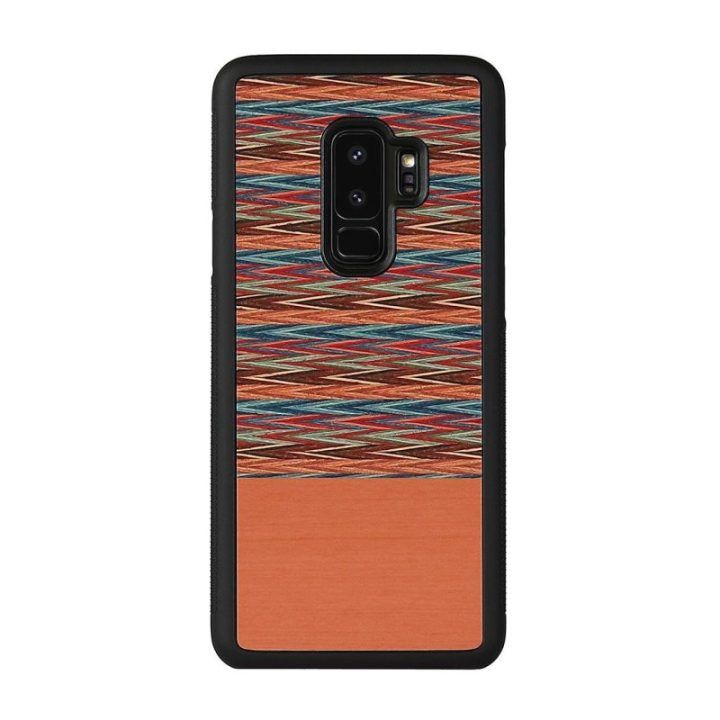 Telefono dėklas Samsung Galaxy S9+ (G965), rudas languotas, juodas