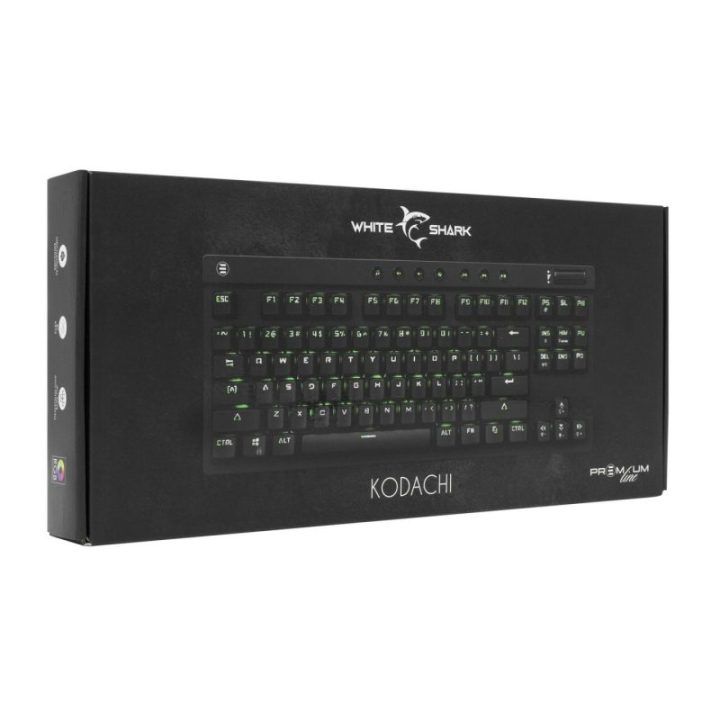 Mechaninė žaidimų klaviatūra White Shark Kodachi, TKL, RGB