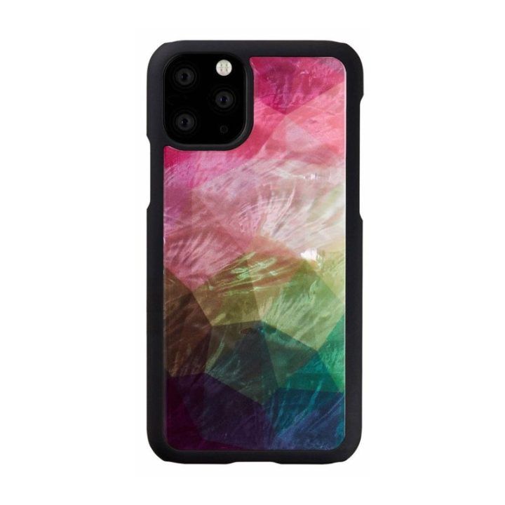 Juodas telefono dėklas iPhone 11 Pro su gėlių raštu