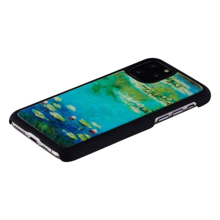 Telefono dėklas iPhone 11 Pro, juodas su vandens lelijomis