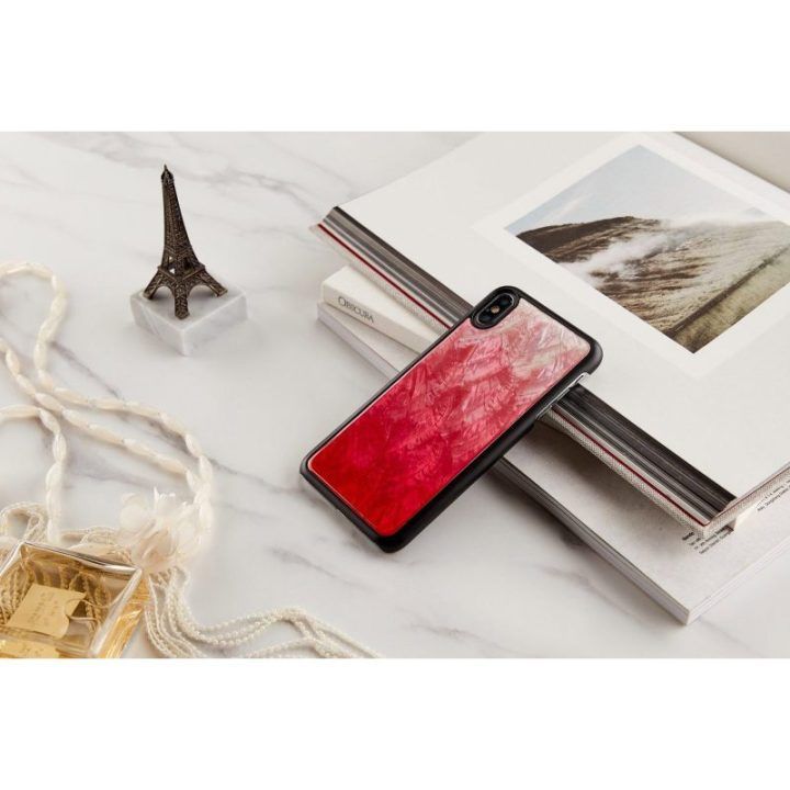 Telefono dėklas iPhone XS Max, rožinės ir juodos spalvų