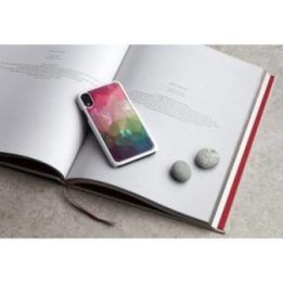 Baltas telefono dėklas iPhone XR su vandens gėlėmis