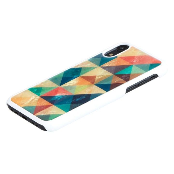 Telefono dėklas iPhone XR, mozaikinis baltas