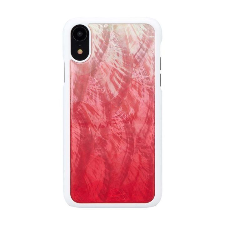 Telefono dėklas iPhone XR, rožinės ir baltos spalvų