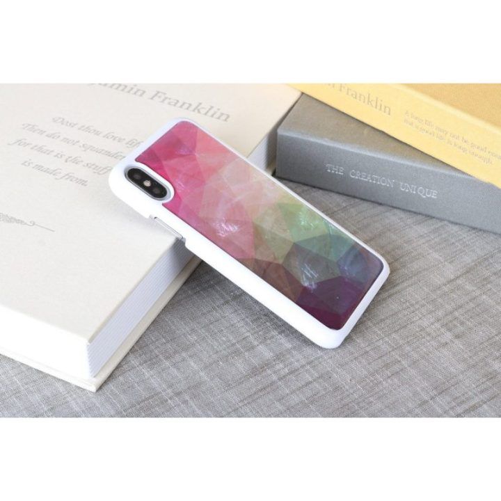 Baltas telefono dėklas iPhone XS/S „Water Flower“