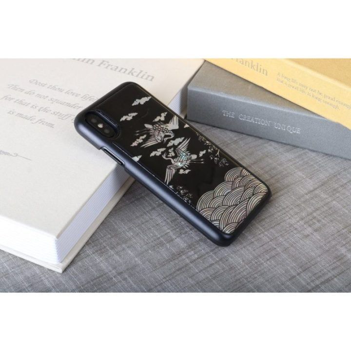 Juodas iPhone XS/S telefono dėklas iKins Crane