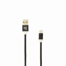 Juodas USB-A į Lightning laidas, 1,5 m