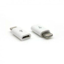 Baltas „Lightning“ į „Micro USB“ adapteris