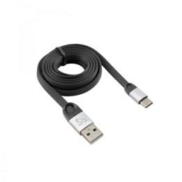 USB A į USB-C laidas Sbox, 1,5 m, juoda/sidabrinė