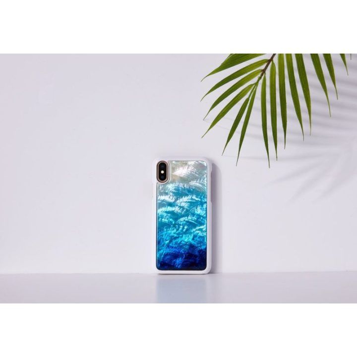 Telefono dėklas iPhone XS/S, mėlynai baltas
