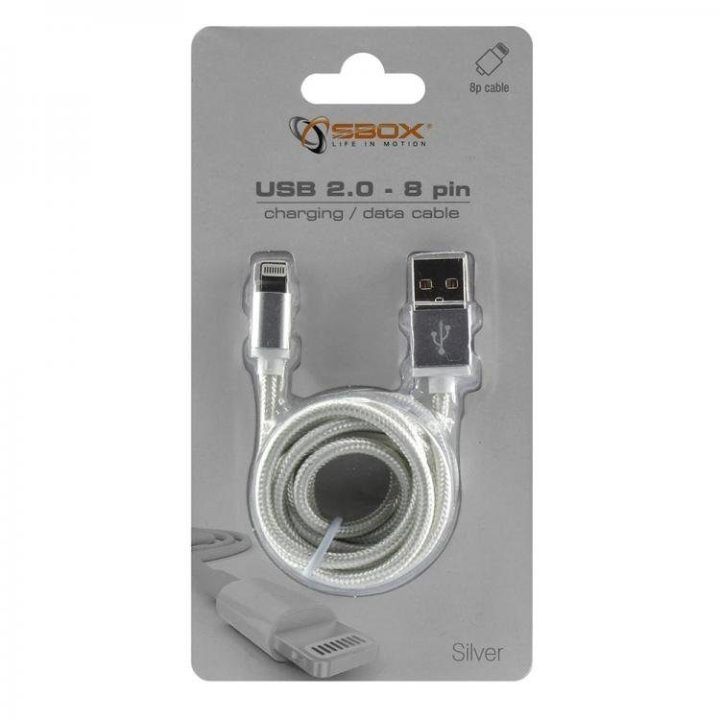 Sidabrinis USB į Lightning laidas, 1,5 m