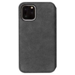 Piniginės tipo telefono dėklas Krusell Broby, skirtas Apple iPhone 11 Pro Max, akmens spalvos