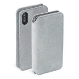 Pilkas telefono dėklas Krusell Broby 4 Card SlimWallet iPhone X/XS