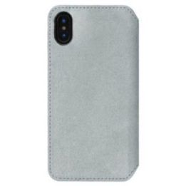 Pilkas „Folio“ telefono dėklas Krusell Broby iPhone Xs Max, 4 kortelėms