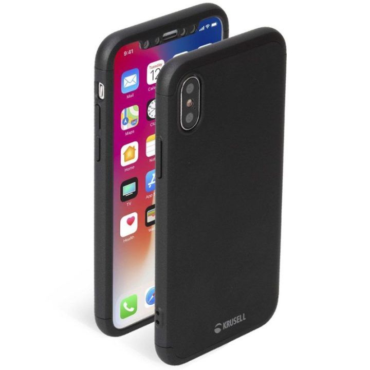 Juodas telefono dėklas Krusell Arvika 3.0, skirtas iPhone Xs Max
