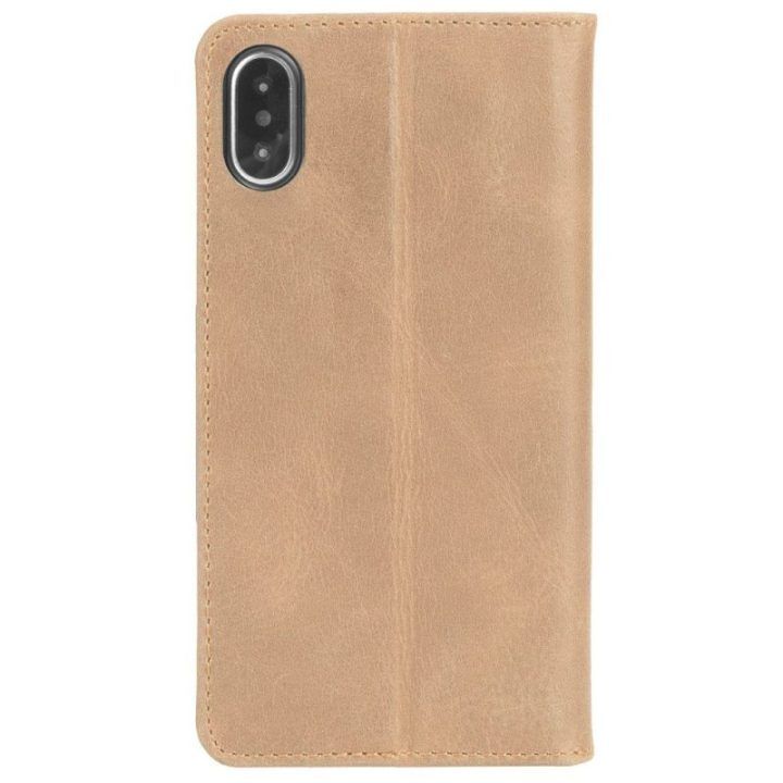 Krusell Sunne folio dėklas iPhone Xs Max, rusvai gelsvas