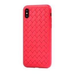 Raudonas minkštas telefono dėklas iPhone XS Max
