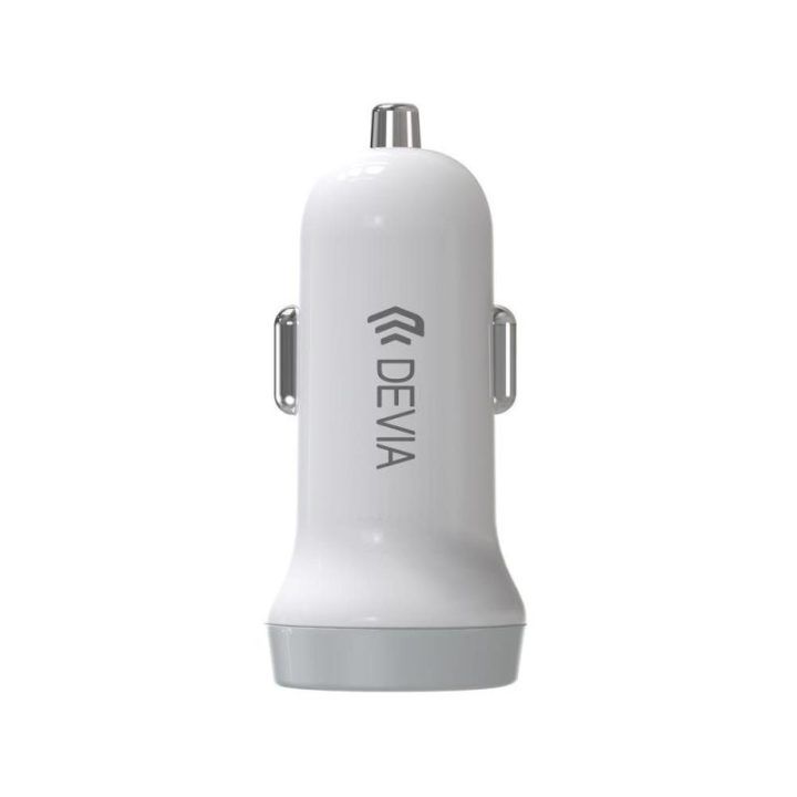 Automobilinis įkroviklis Devia Smart Series, 2 USB, 5V/3,1A, baltas
