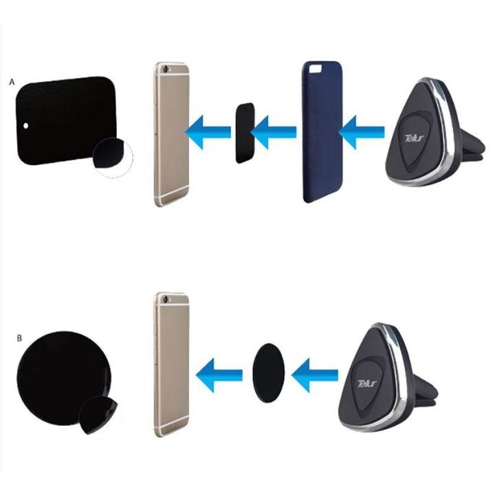 Juodas magnetinis automobilinis telefono laikiklis