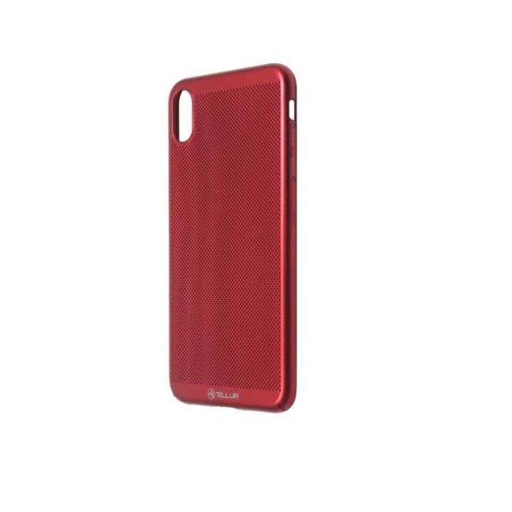 Raudonas telefono dėkliukas iPhone XS