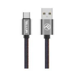 USB į USB-C duomenų kabelis, 1 m, denim