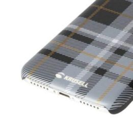 Krusell dėklas Apple iPhone 8/7, languotas, tamsiai pilkas