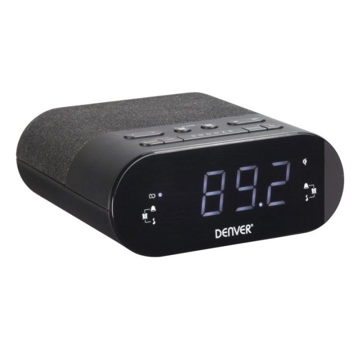 Žadintuvas su radiju ir Qi įkrovimu Denver CRQ-107