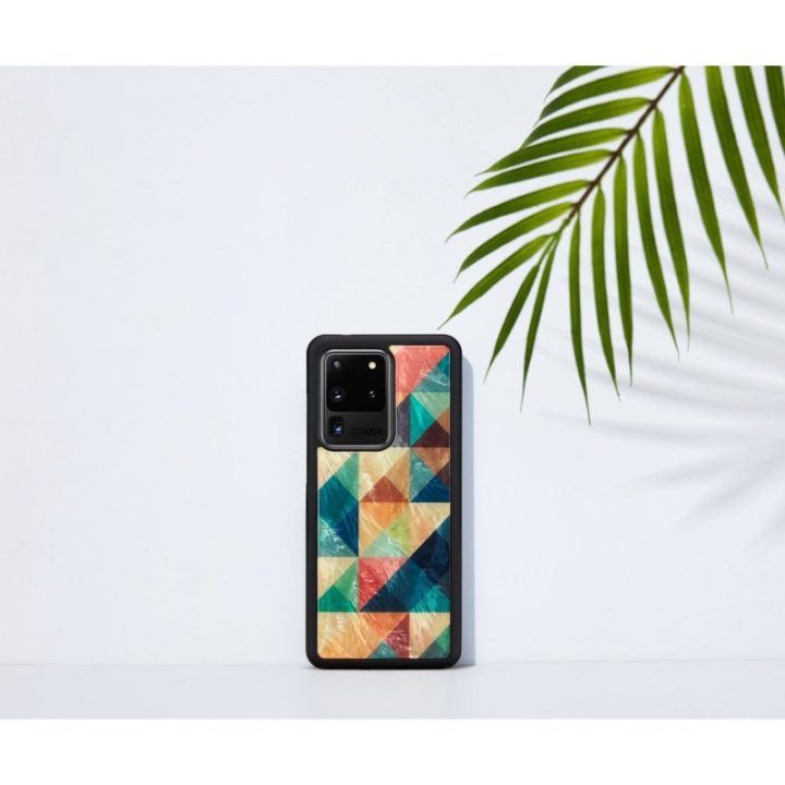 Juodas mozaikinis telefono dėklas Samsung Galaxy S20 Ultra