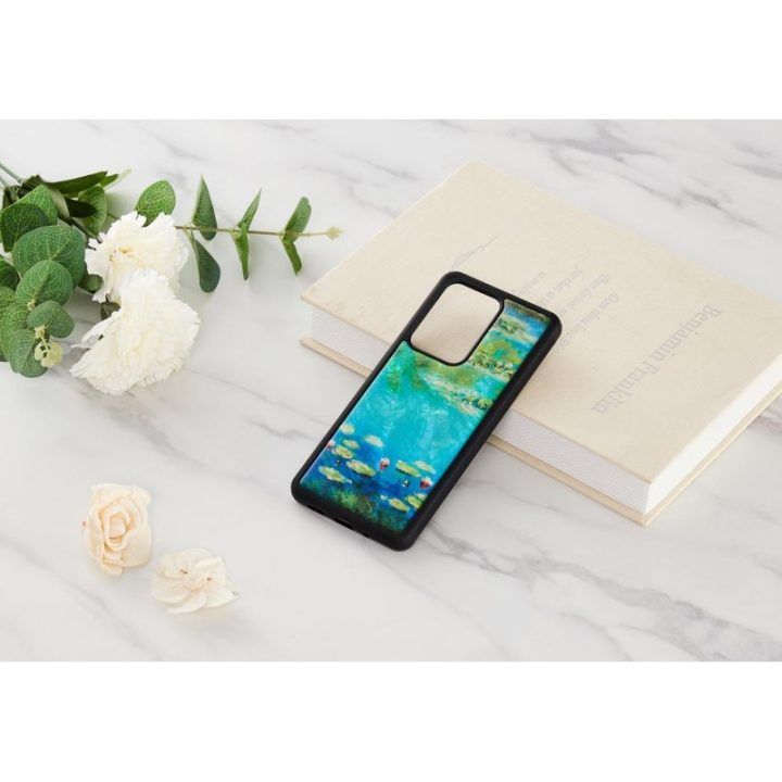 Telefono dėklas Samsung Galaxy S20 Ultra – juodas su vandens lelijomis