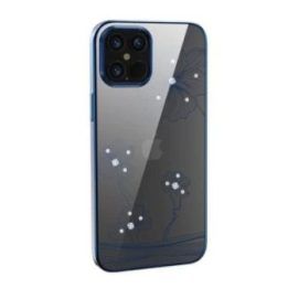 Mėlynas dėklas iPhone 12 Pro Max su Swarovski elementais