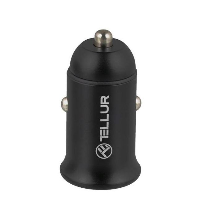 Automobilinis įkroviklis Tellur PD60W QC30W FCC7, juodas