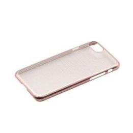 Rožinis kietas dėklas iPhone 7 su horizontaliomis juostomis