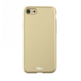 Auksinis minkštas skaidrus dėklas iPhone 7