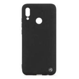 Juodas matinis silikoninis dėklas Huawei Y9 2019