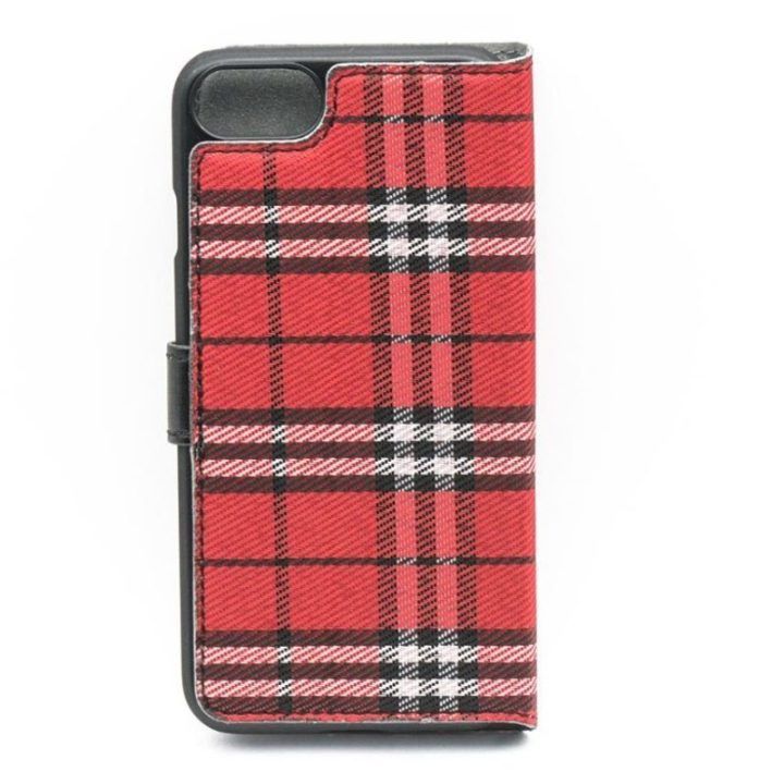 Tellur knygelės tipo dėklas iPhone 7, juodas / raudonas