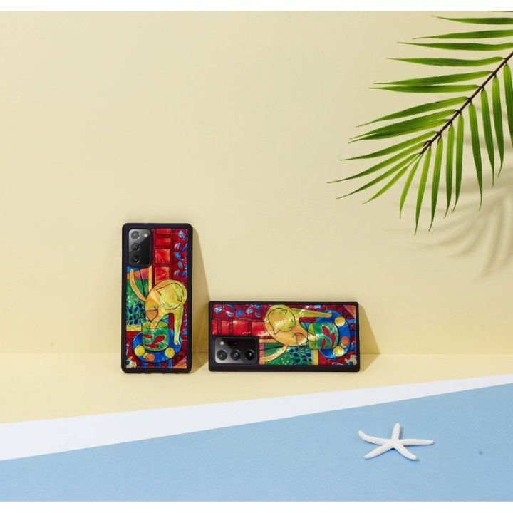Telefono dėklas Samsung Galaxy Note20 su kate ir raudona žuvele