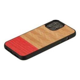 Medinis telefono dėklas iPhone 12 ir iPhone 12 Pro, juodas