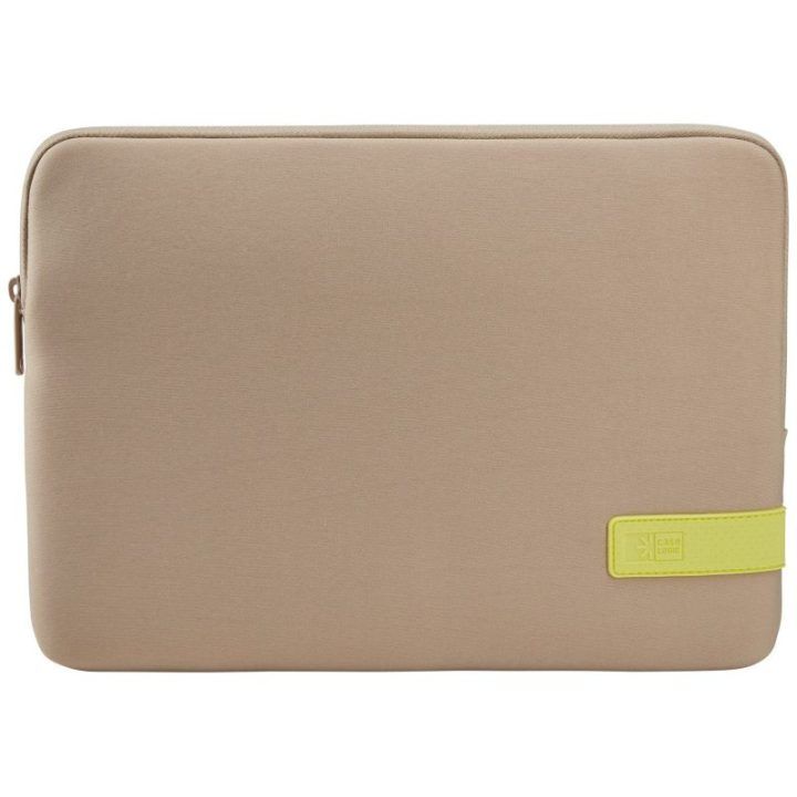 Nešiojamojo kompiuterio dėklas Case Logic Reflect 15,6" Plaza Taupe/Sun-Lime