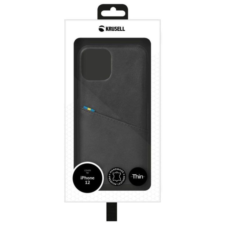 Krusell Sunne CardCover Apple iPhone 12 mini dėklas, juodas