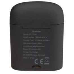 Denver TWE-46 belaidės Bluetooth ausinės, juodos