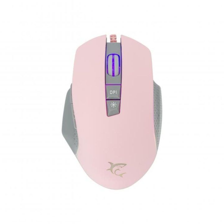 Žaidimų pelė White Shark Gareth Pink