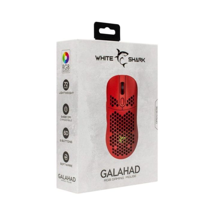 White Shark GALAHAD RED GM-5007 Gaming Mouse Red