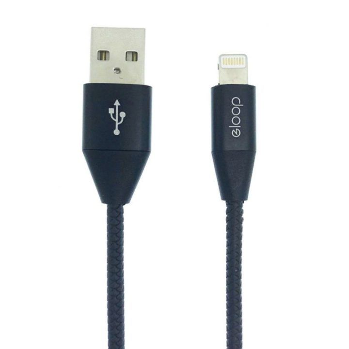 Juodas Lightning laidas 2,1 A, 1,2 m