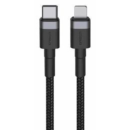 Juodas USB-C į Lightning laidas 3A, 1 m