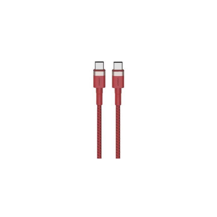 Raudonas USB-C į USB-C 3A 1 m laidas