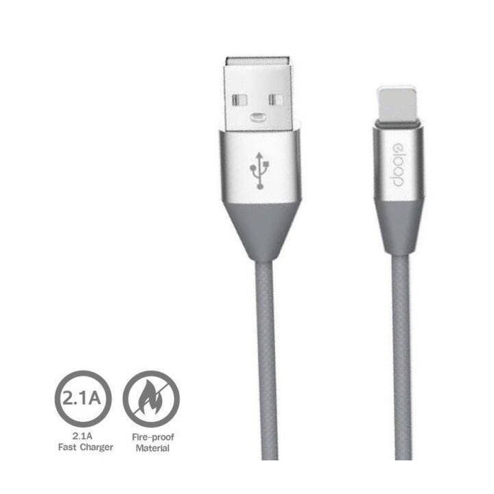 Pilkas micro USB duomenų laidas 2,1 A, 1,2 m