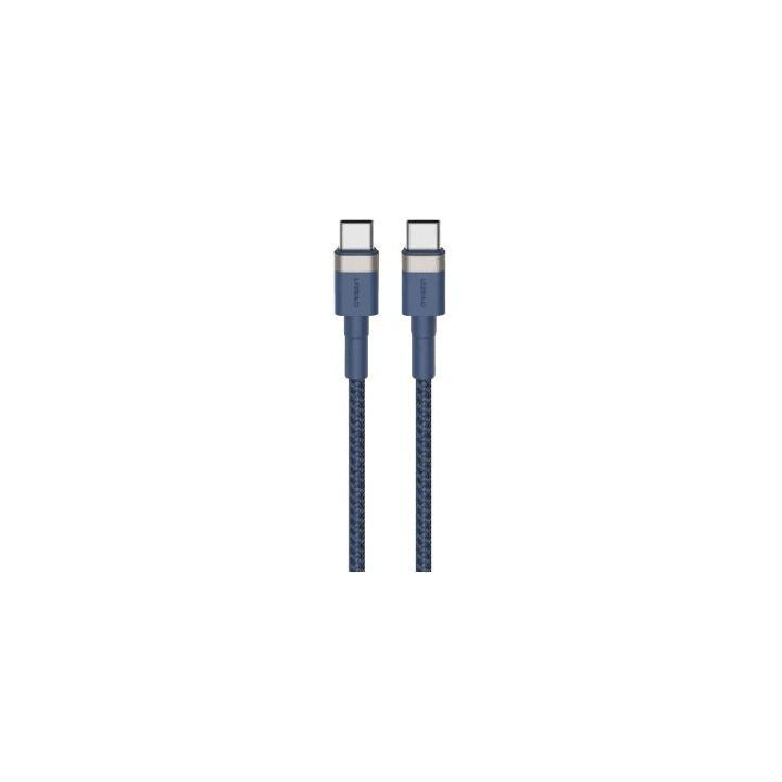 Mėlynas USB-C į USB-C 3A 1 m kabelis