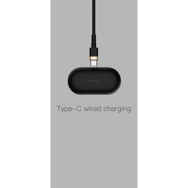 Juodos belaidės „Orsen T3“ Bluetooth ausinės