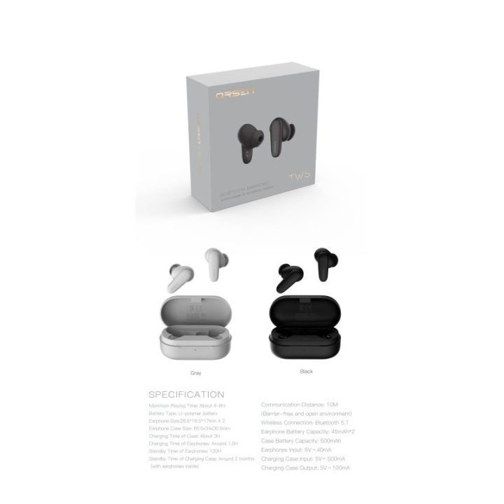 Juodos belaidės „Orsen T3“ Bluetooth ausinės